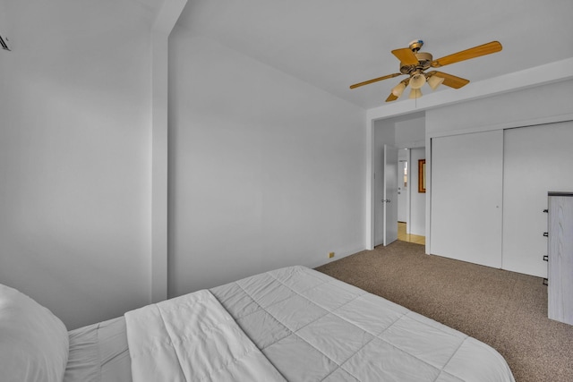 471 Liholiho St Unit 23, Wailuku, HI 96793 - carpeted bedroom with ceiling fan and a closet