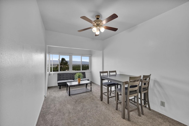 471 Liholiho St Unit 23, Wailuku, HI 96793 - dining space featuring carpet flooring and ceiling fan