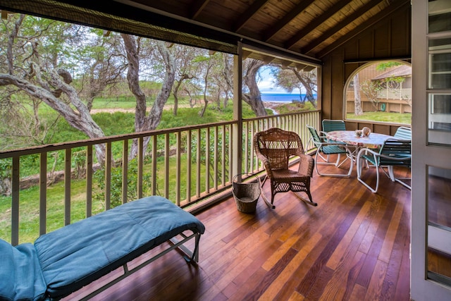 view of wooden terrace