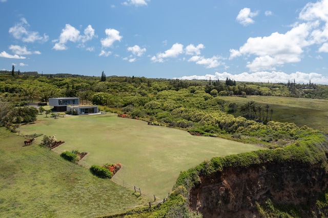 aerial view featuring a rural view