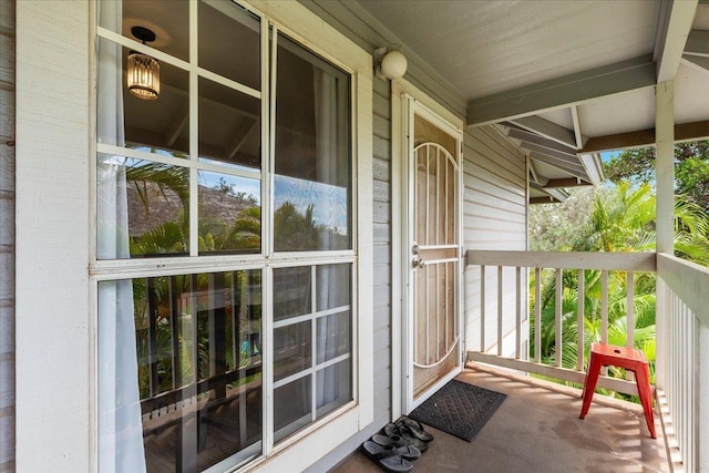 balcony with a porch