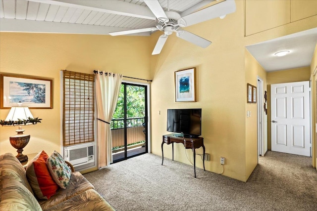 10 Wailea Ekolu Pl Unit 1008, Kihei, HI 96753 - carpeted living area featuring cooling unit and a ceiling fan