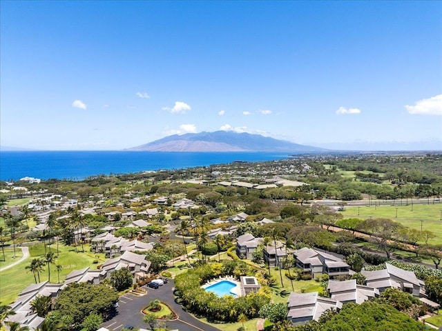 10 Wailea Ekolu Pl Unit 1008, Kihei, HI 96753 - aerial view of residential area featuring a water and mountain view and a pool