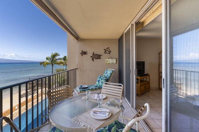 3723 Lower Honoapiilani Rd Unit 302, Lahaina, HI 96761 - balcony featuring view of water and beach