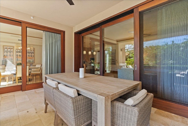 view of sunroom / solarium