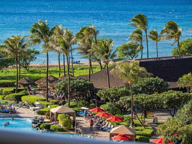 130 Kai Malina Pkwy Unit 719, Lahaina, HI 96761 - water view featuring a gazebo