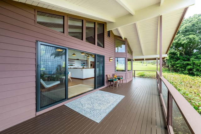 view of wooden deck