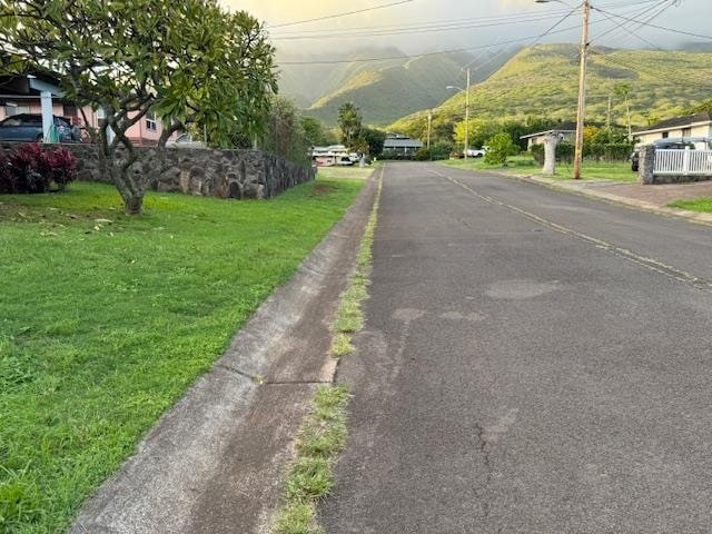 view of road featuring a mountain view