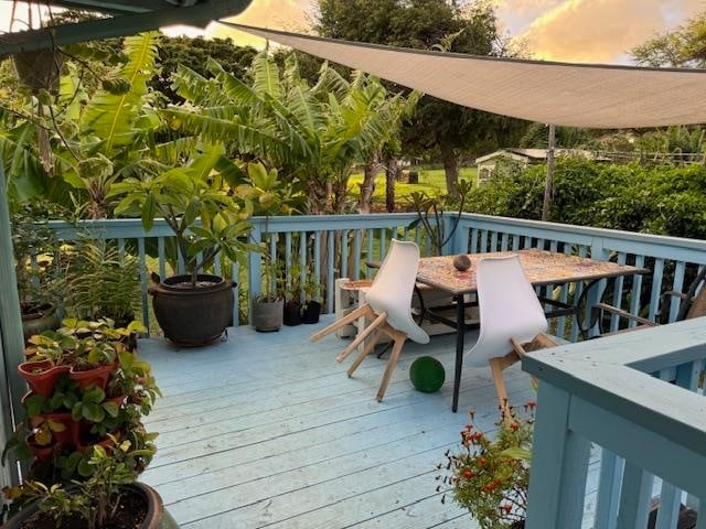 view of deck at dusk