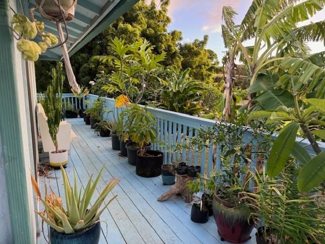 view of deck at dusk