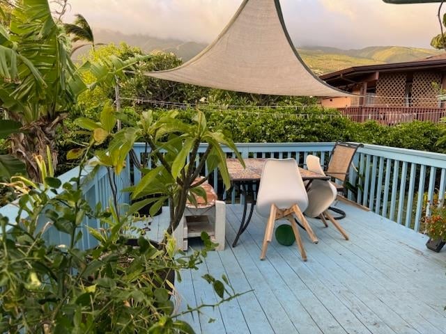 view of deck at dusk