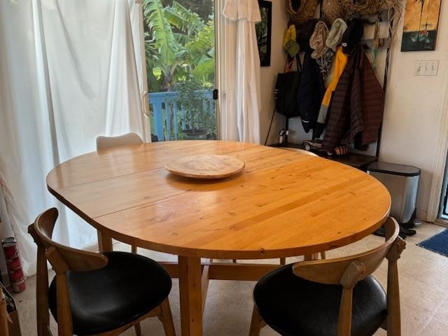 view of dining area