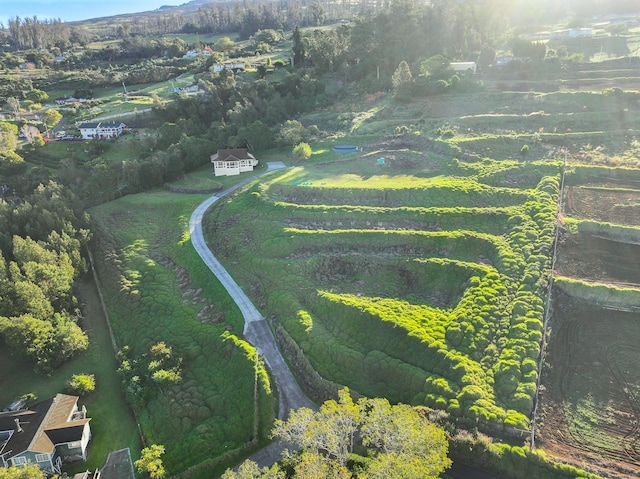 210 Napoko Pl, Kula, HI 96790 - aerial view of property and surrounding area with rural landscape