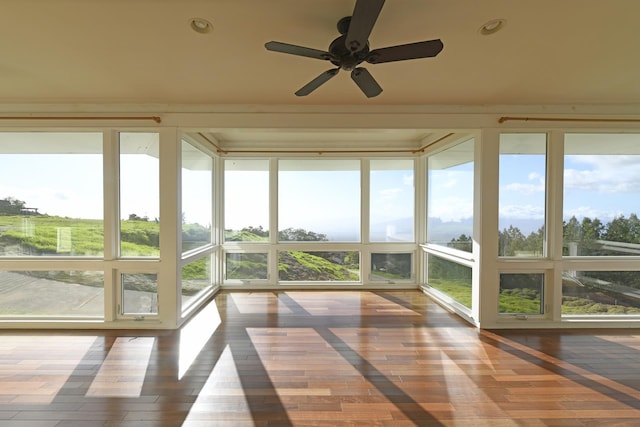 210 Napoko Pl, Kula, HI 96790 - unfurnished sunroom with wood finished floors and recessed lighting