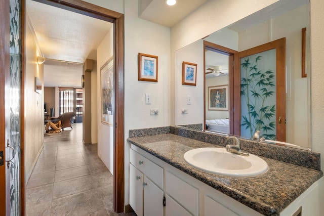 bathroom featuring vanity and tile patterned floors