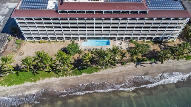 view of building exterior featuring a water view