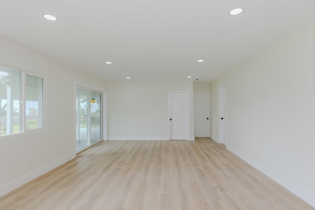 empty room featuring light hardwood / wood-style floors