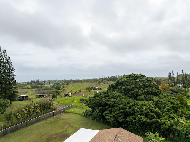 exterior space with a rural view