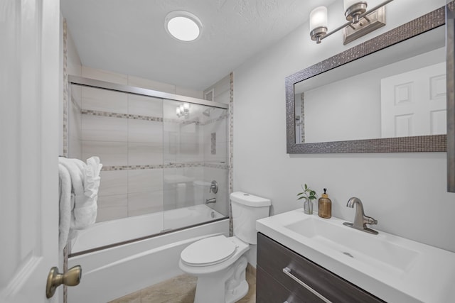 760 S Kihei Rd Unit 419, Kihei, HI 96753 - bathroom featuring toilet, shower / bath combination with glass door, vanity, and tile patterned floors