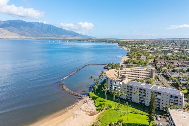 760 S Kihei Rd Unit 419, Kihei, HI 96753 - drone / aerial view of a water and mountain view and apartment complex