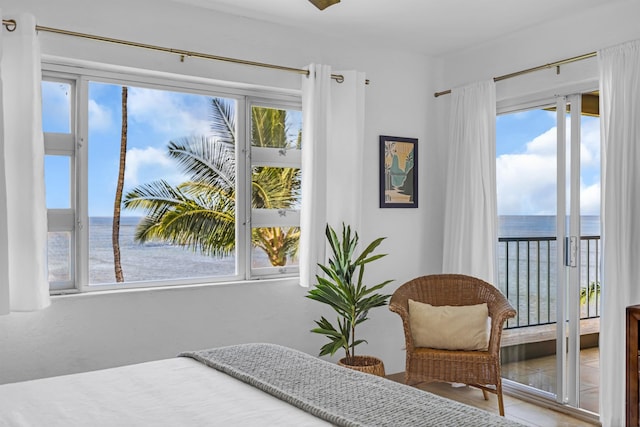 760 S Kihei Rd Unit 419, Kihei, HI 96753 - bedroom featuring a water view and multiple windows