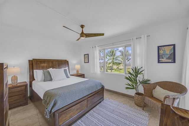 760 S Kihei Rd Unit 419, Kihei, HI 96753 - bedroom featuring light tile patterned flooring and ceiling fan