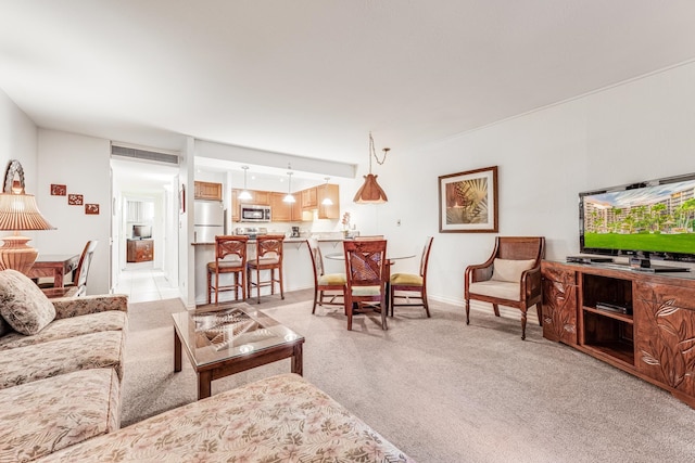 view of carpeted living room