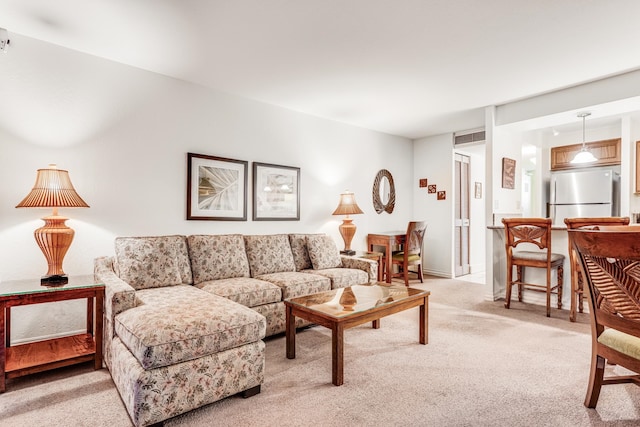 view of carpeted living room