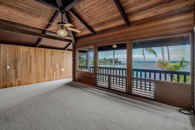 29 Hale Malia Pl, Lahaina, HI 96761 - unfurnished sunroom featuring a water view