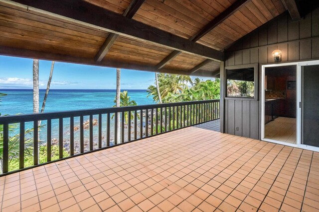 29 Hale Malia Pl, Lahaina, HI 96761 - deck with view of water and beach