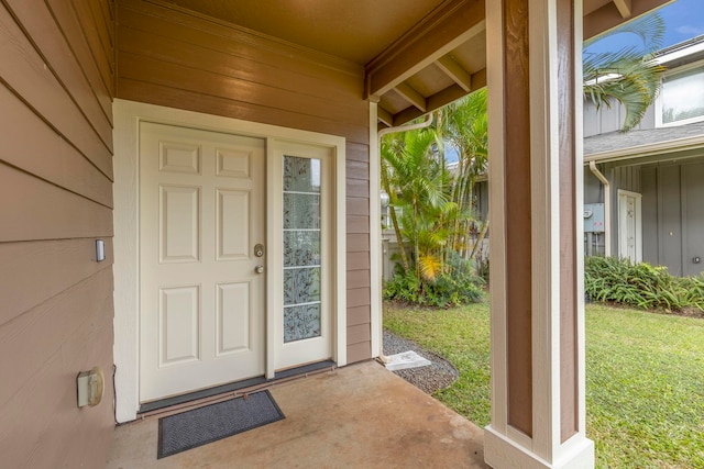 view of doorway to property