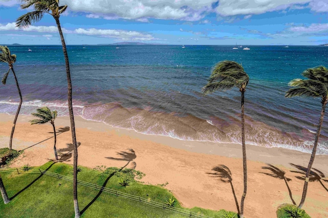 property view of water with a view of the beach