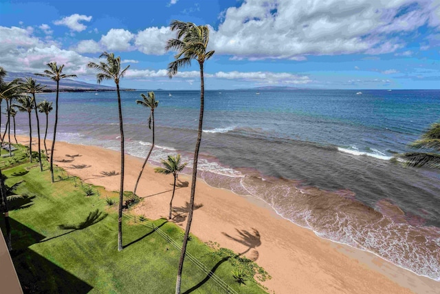 property view of water with a view of the beach