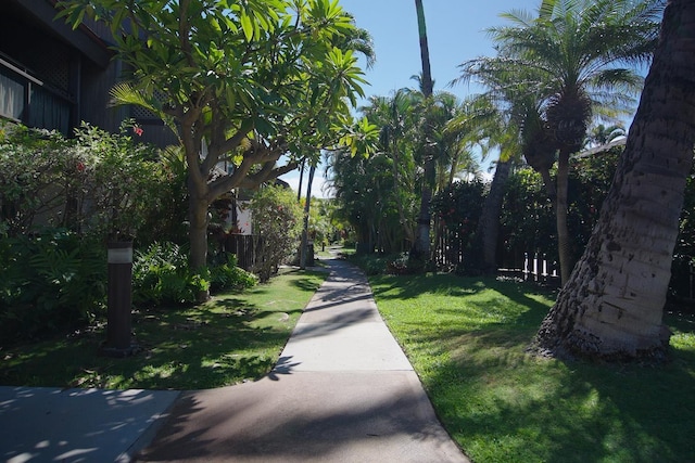 view of home's community featuring a yard