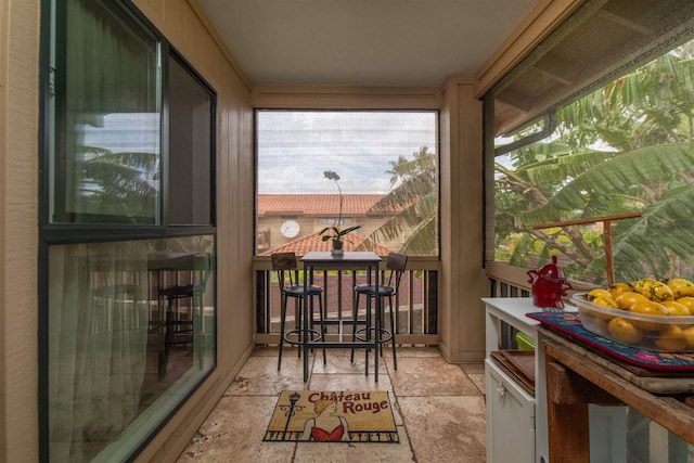 view of sunroom / solarium