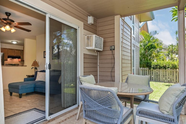 480 Kenolio Rd Unit 21-101, Kihei, HI 96753 - exterior space with ceiling fan and an AC wall unit