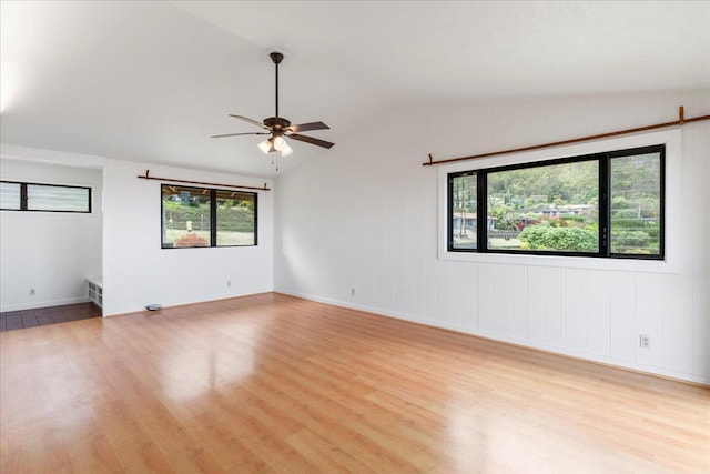 263 S Alu Rd, Wailuku, HI 96793 - spare room featuring light wood-style floors, healthy amount of natural light, a ceiling fan, and lofted ceiling