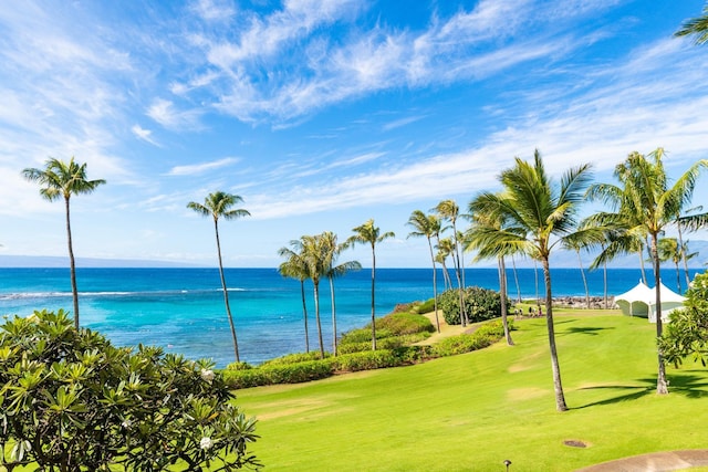 1 Bay Dr Unit 1205, Lahaina, HI 96761 - water view featuring a golf club