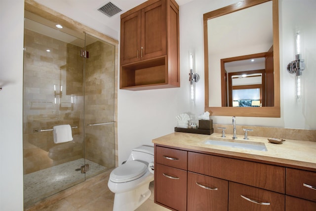 1 Bay Dr Unit 1205, Lahaina, HI 96761 - bathroom with toilet, vanity, a shower stall, and tile patterned flooring
