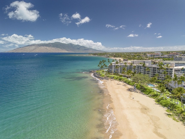 2450 S Kihei Rd Unit 506, Kihei, HI 96753 - water view with local beach and a mountainous background