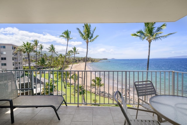 2450 S Kihei Rd Unit 506, Kihei, HI 96753 - balcony featuring view of water and beach