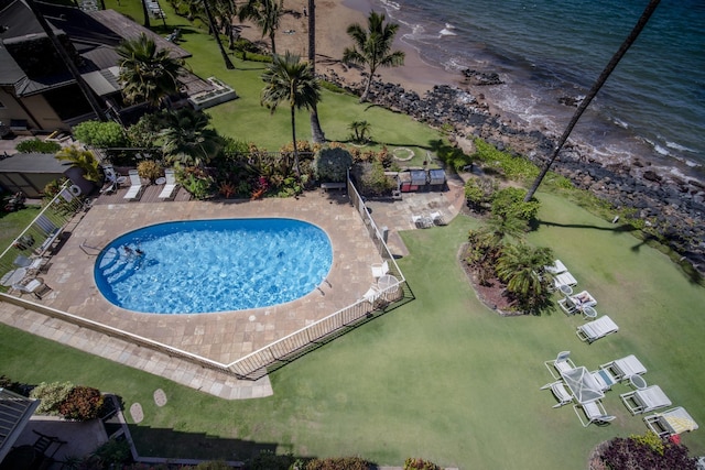 2450 S Kihei Rd Unit 506, Kihei, HI 96753 - aerial view of a pool and a large body of water