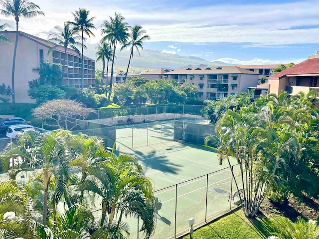 view of tennis court