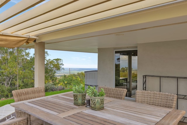 view of patio with outdoor dining space