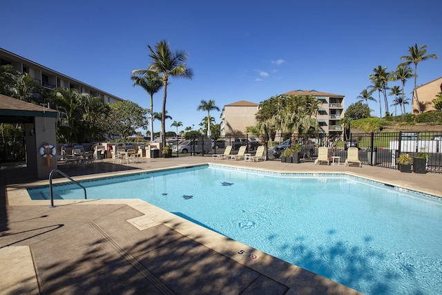 view of pool with a patio area