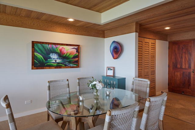 4000 Wailea Alanui Dr Unit 3003, Kihei, HI 96753 - dining space with wooden ceiling and recessed lighting