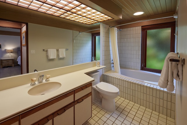 4000 Wailea Alanui Dr Unit 3003, Kihei, HI 96753 - full bathroom with tile patterned flooring, tiled shower / bath combo, vanity, and ensuite bath