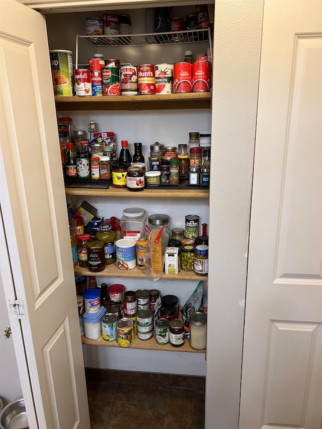 view of pantry