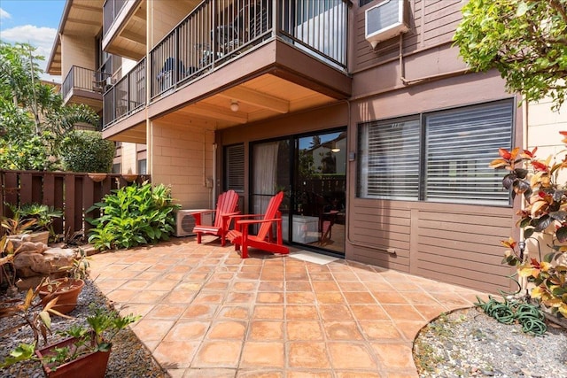 view of patio with a balcony
