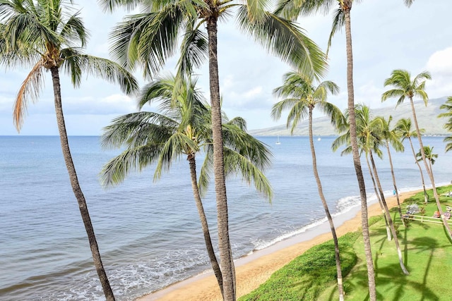 property view of water with a view of the beach